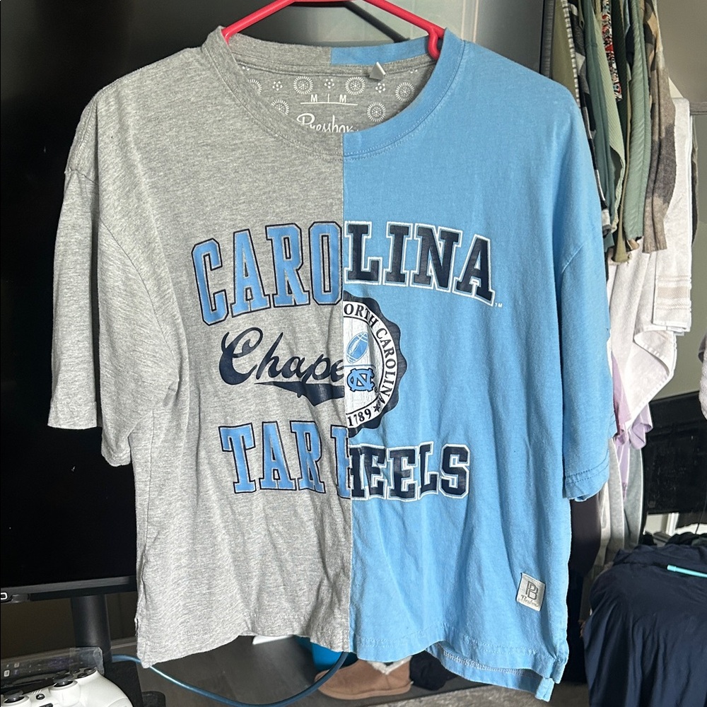 Pressbox Gray and Blue Carolina Tar Heels Women's Top